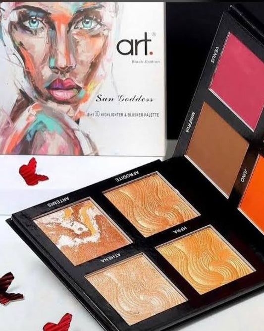 Art Sun Goddess Highlighter And Blush Palette